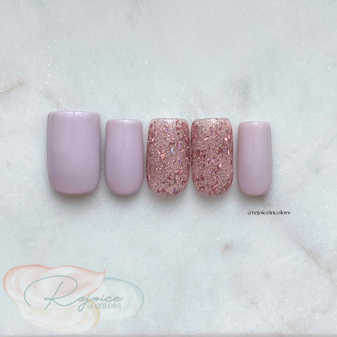 Lavender Glow · Light Purple & Pink Glitter · Set