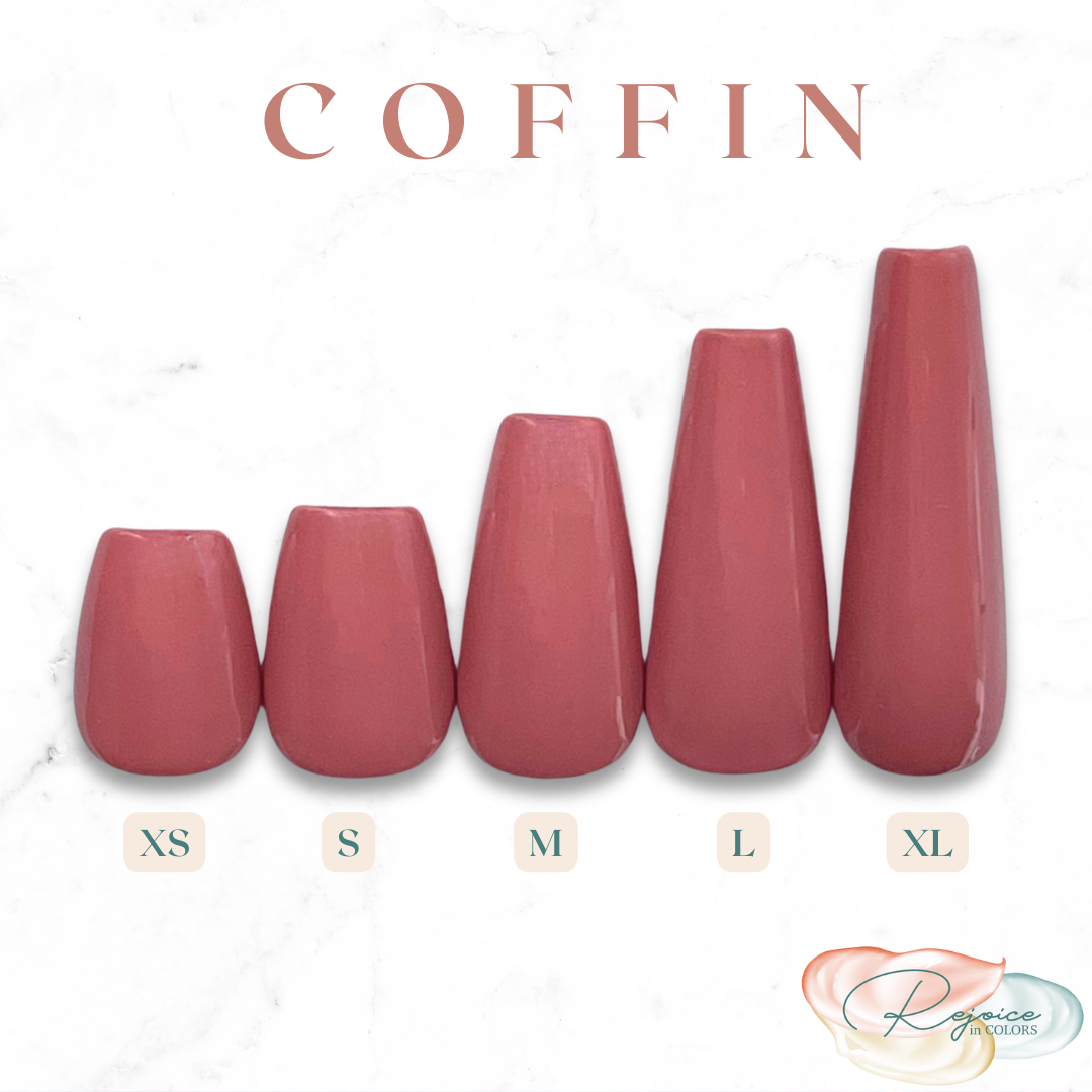 Coffin Lengths: XS, S, M, L, XL