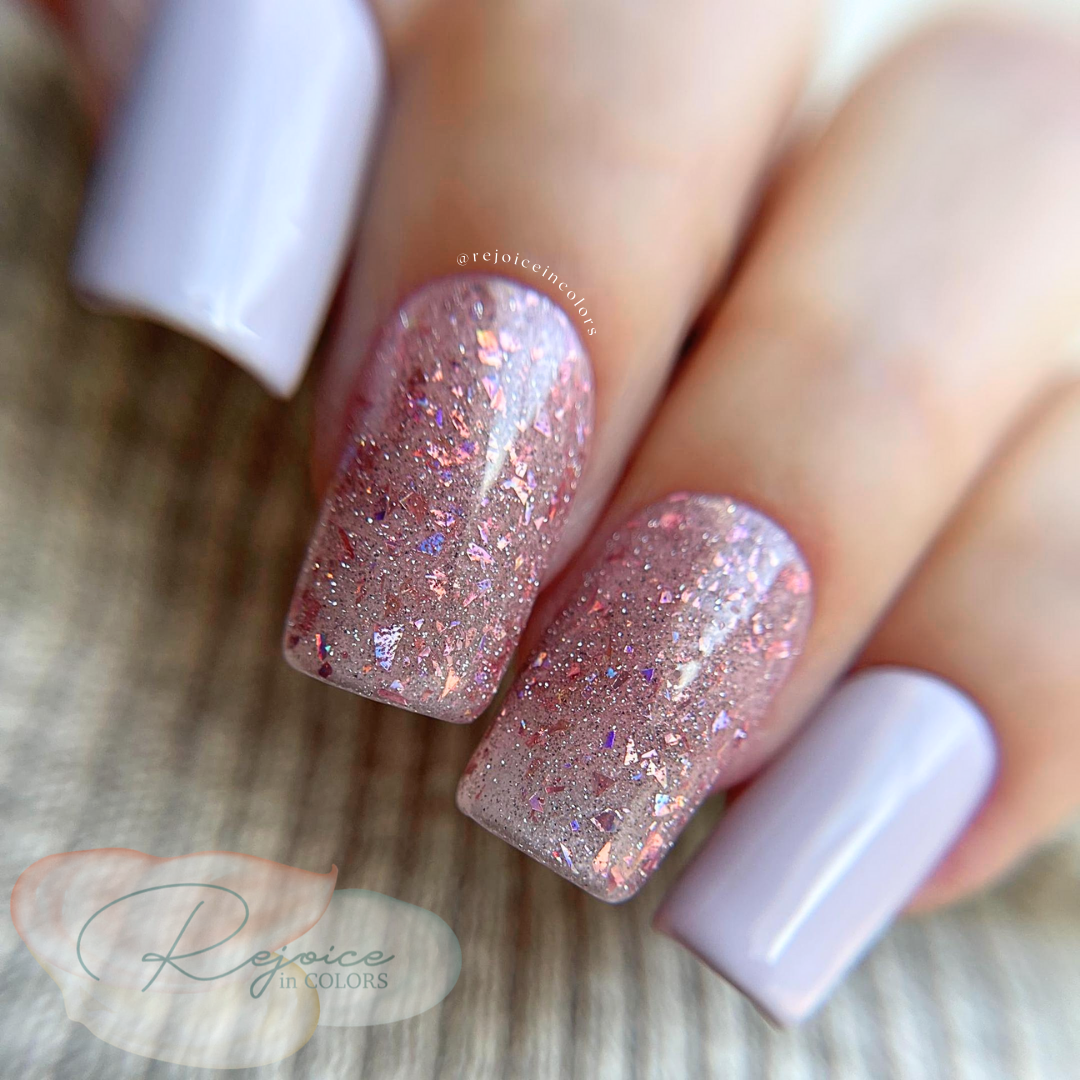 Lavender Glow · Light Purple & Pink Glitter · Set