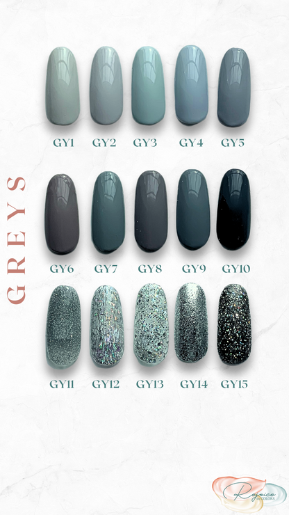 Choices of Grey colors for nails