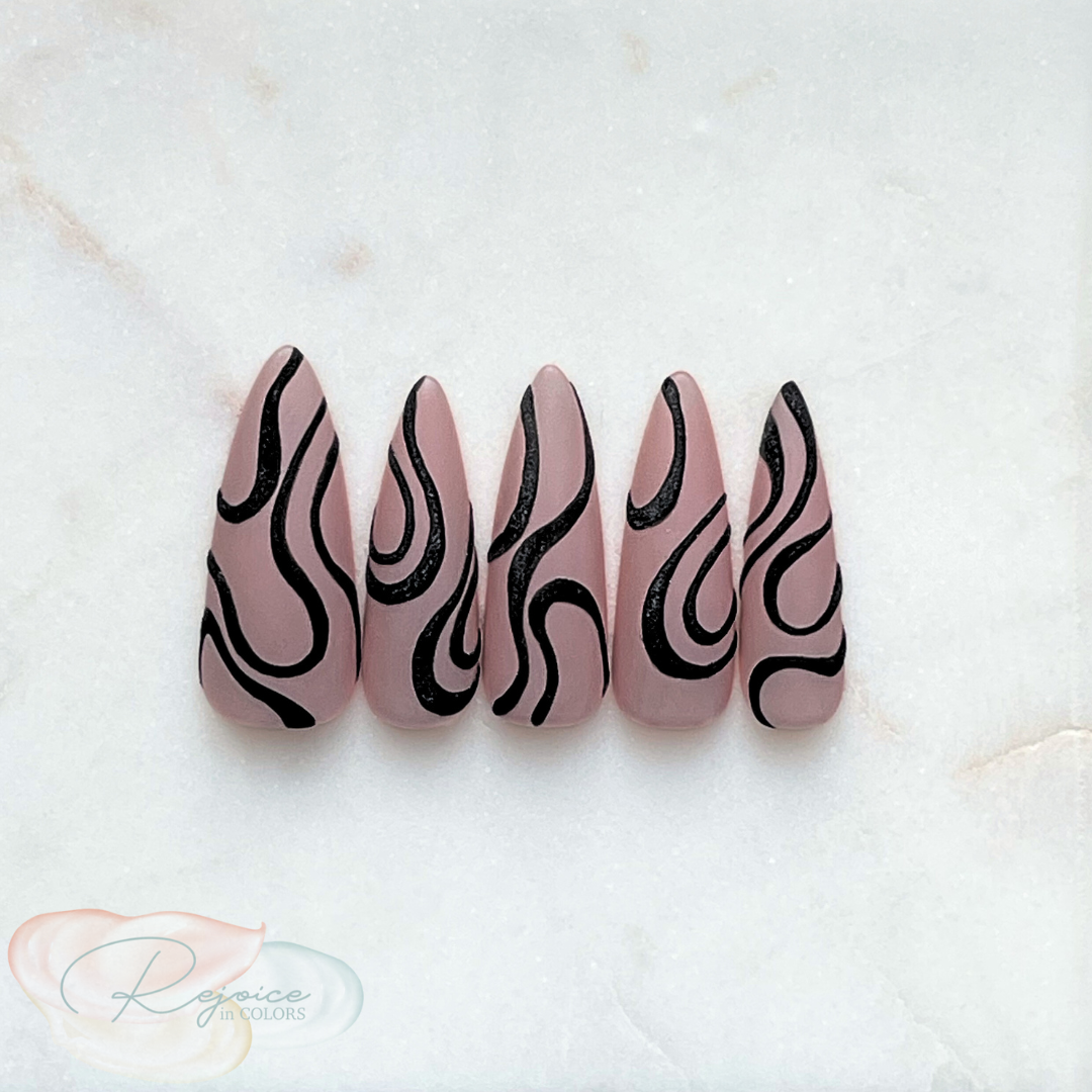 Black Swirls · 3d Matte Swirls · Set