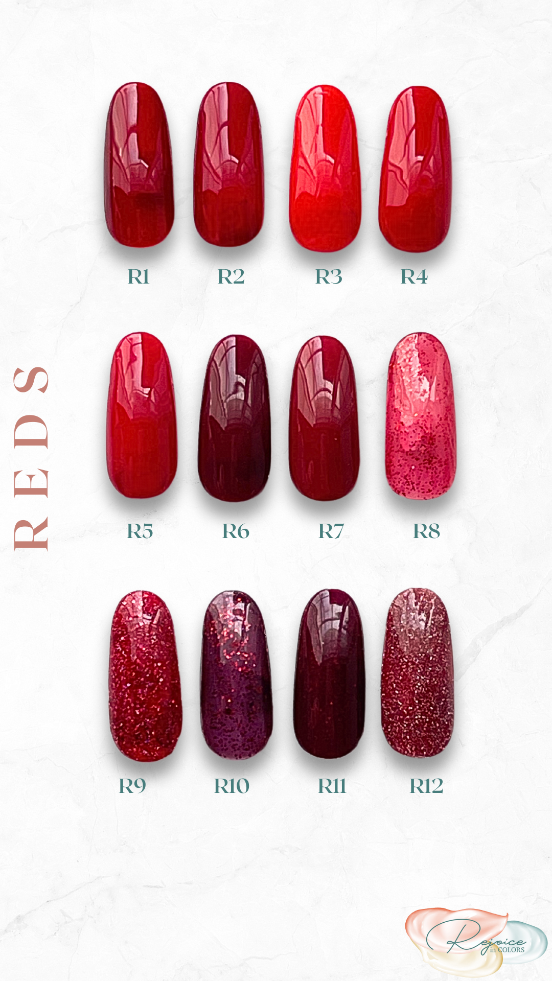 Choices of Red colors for nails