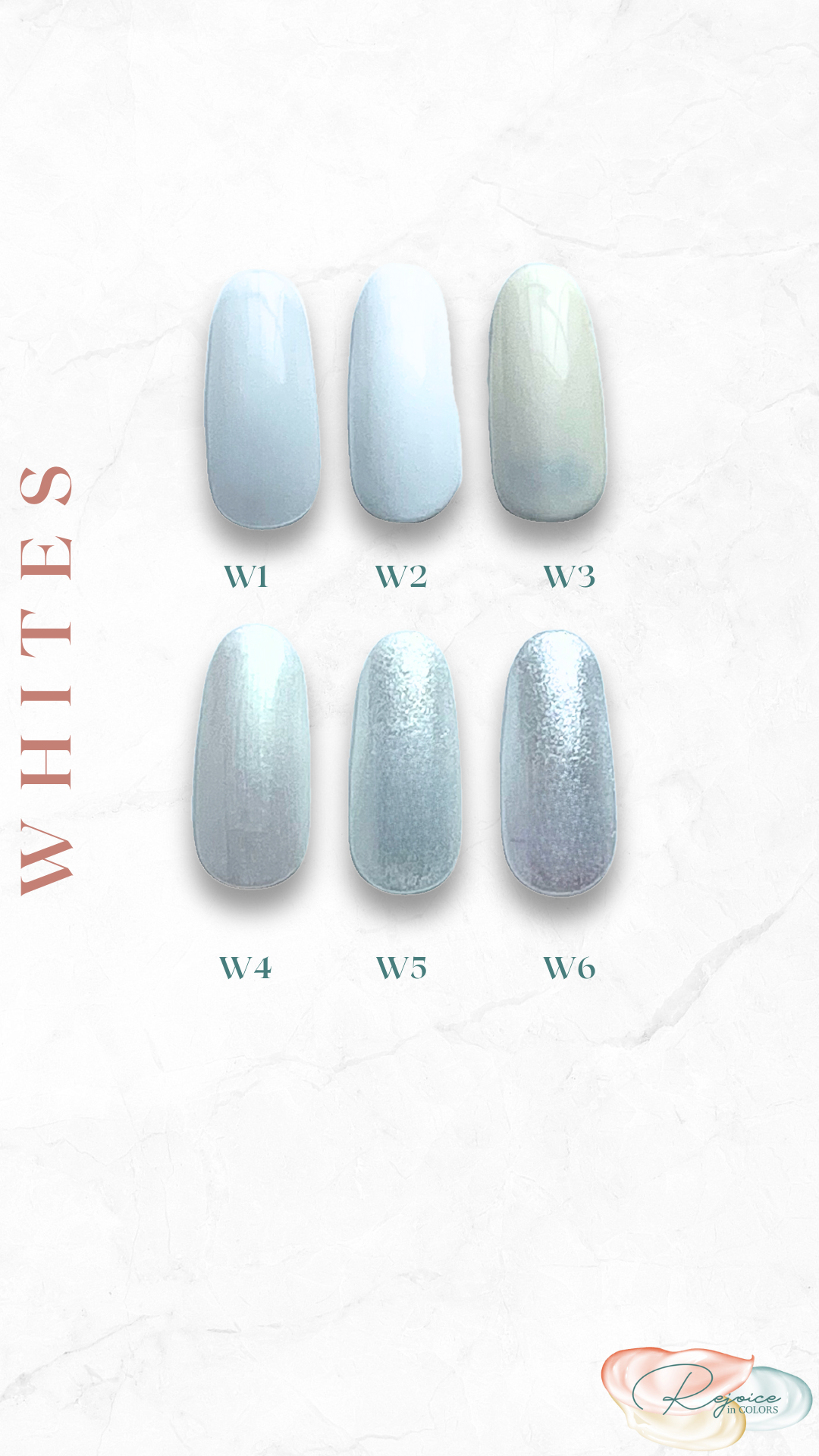 Choices of White colors for nails