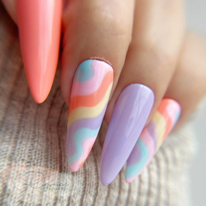 Spring Swirls · Pastel Color Swirls · Nail Set