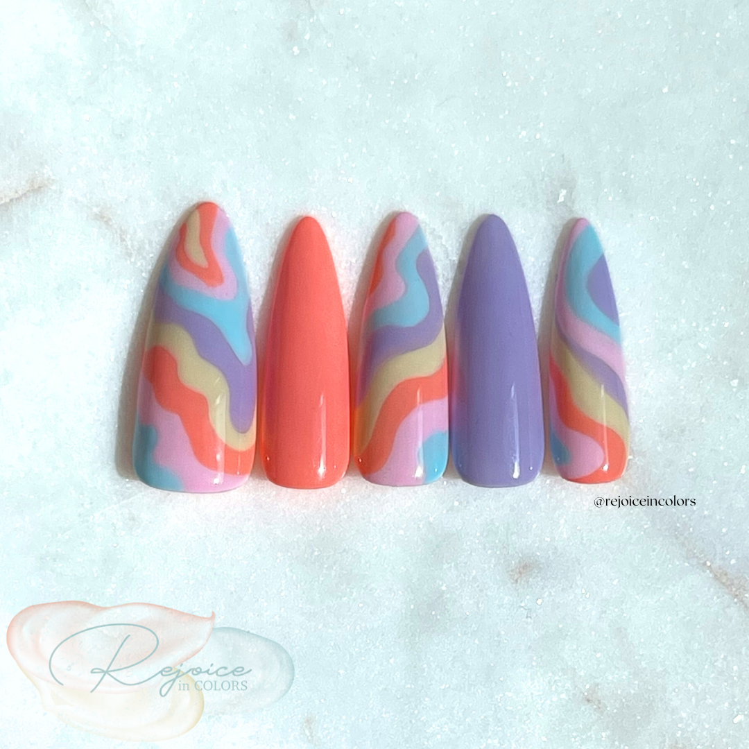 Spring Swirls · Pastel Color Swirls · Nail Set